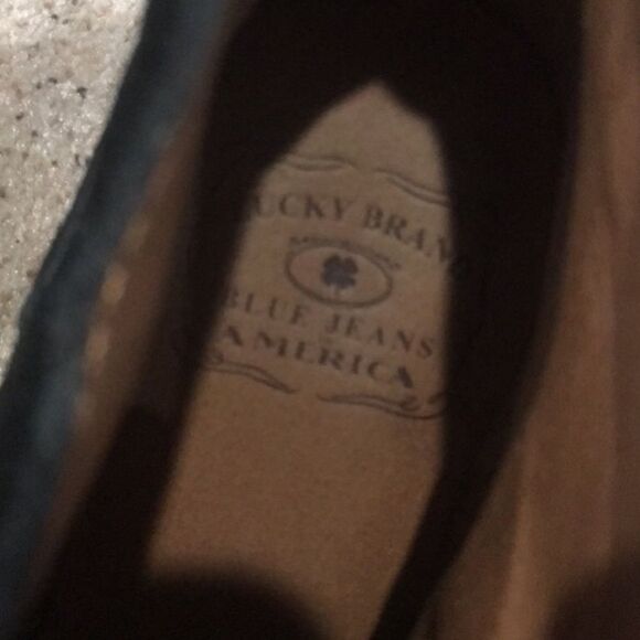 Lucky Brand Ankle Bootie Sz 6.5 Black Suede Ankle Boot Wedge Heel Booties - Picture 6 of 6